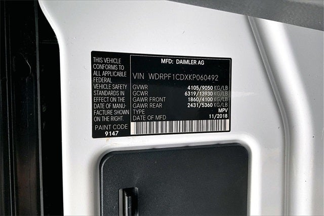 2019 Freightliner Sprinter 2500 High Roof