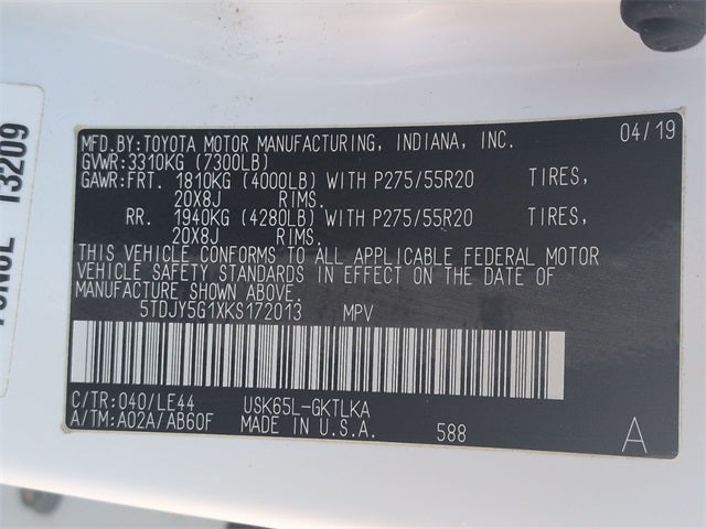 2019 Toyota SEQUOIA 4X4 Limited