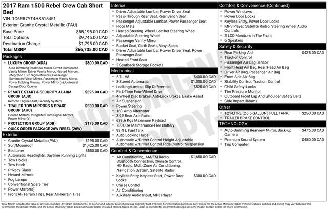 2017 RAM 1500 Rebel