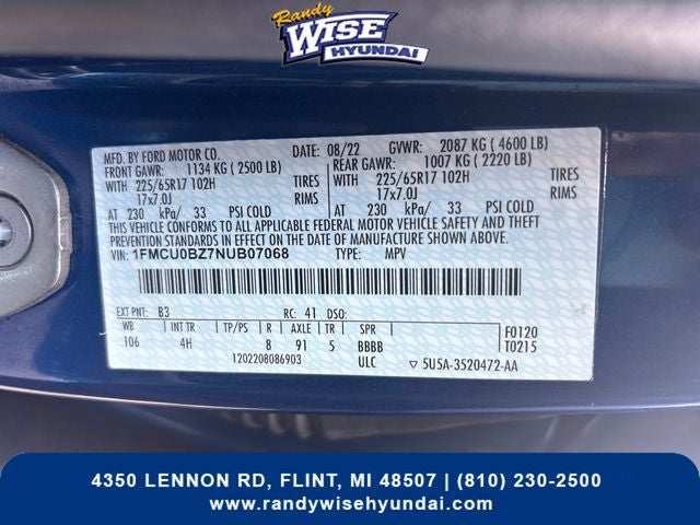 2022 Ford Escape Hybrid SE