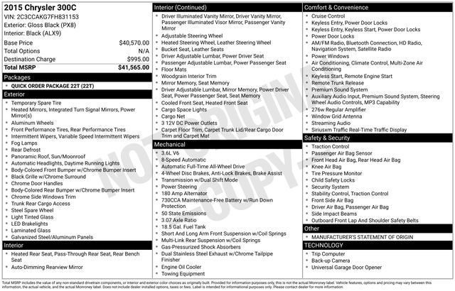 2015 Chrysler 300 C