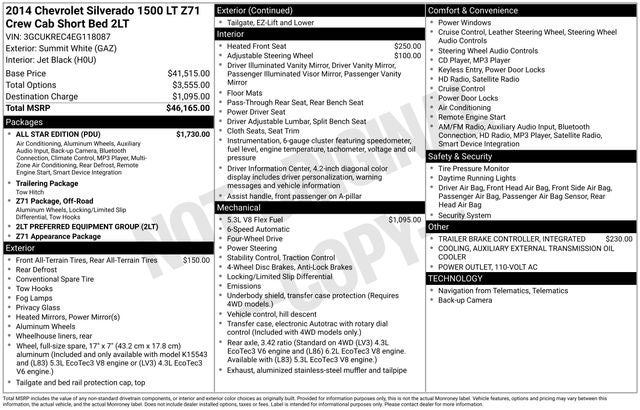 2014 Chevrolet Silverado 1500 LT LT2