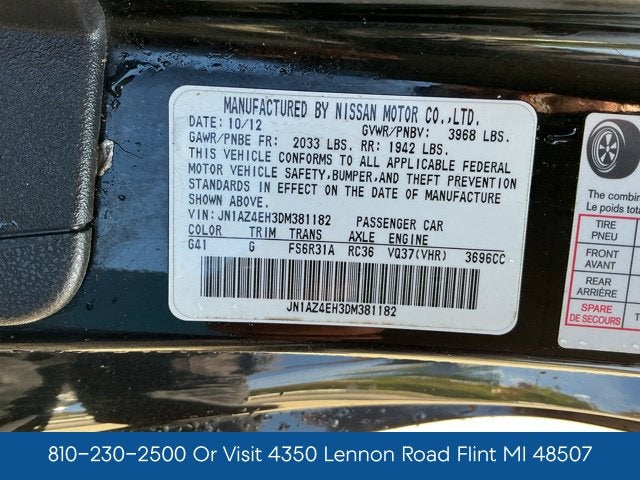 2013 Nissan 370Z 2dr Cpe Manual