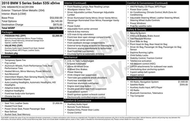 2010 BMW 5 Series 535i xDrive
