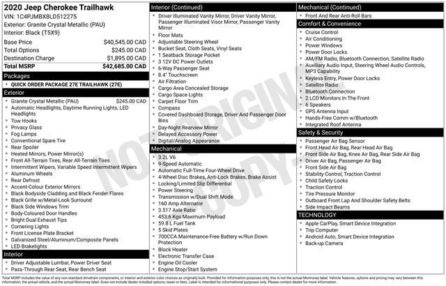 2020 Jeep Cherokee Trailhawk