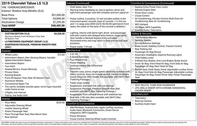 2019 Chevrolet Tahoe LS