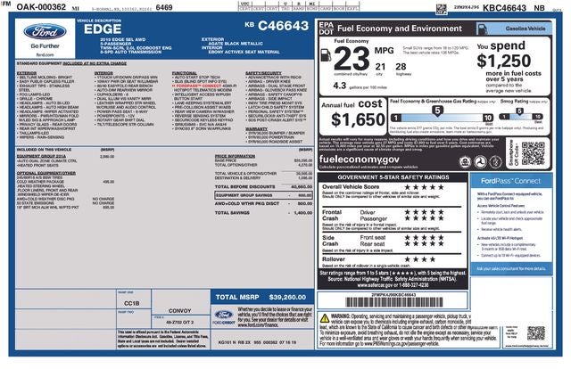 2019 Ford Edge SEL