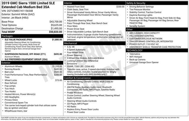 2019 GMC Sierra 1500 Limited SLE