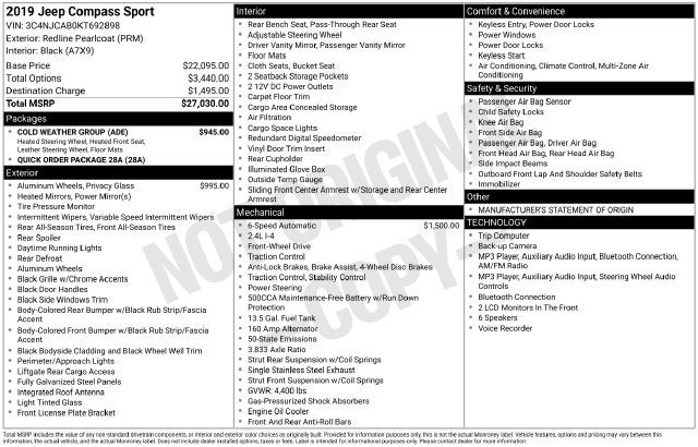 2019 Jeep Compass Sport