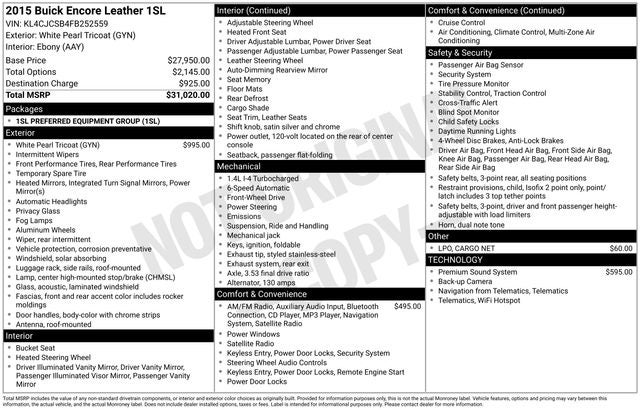 2015 Buick Encore Leather